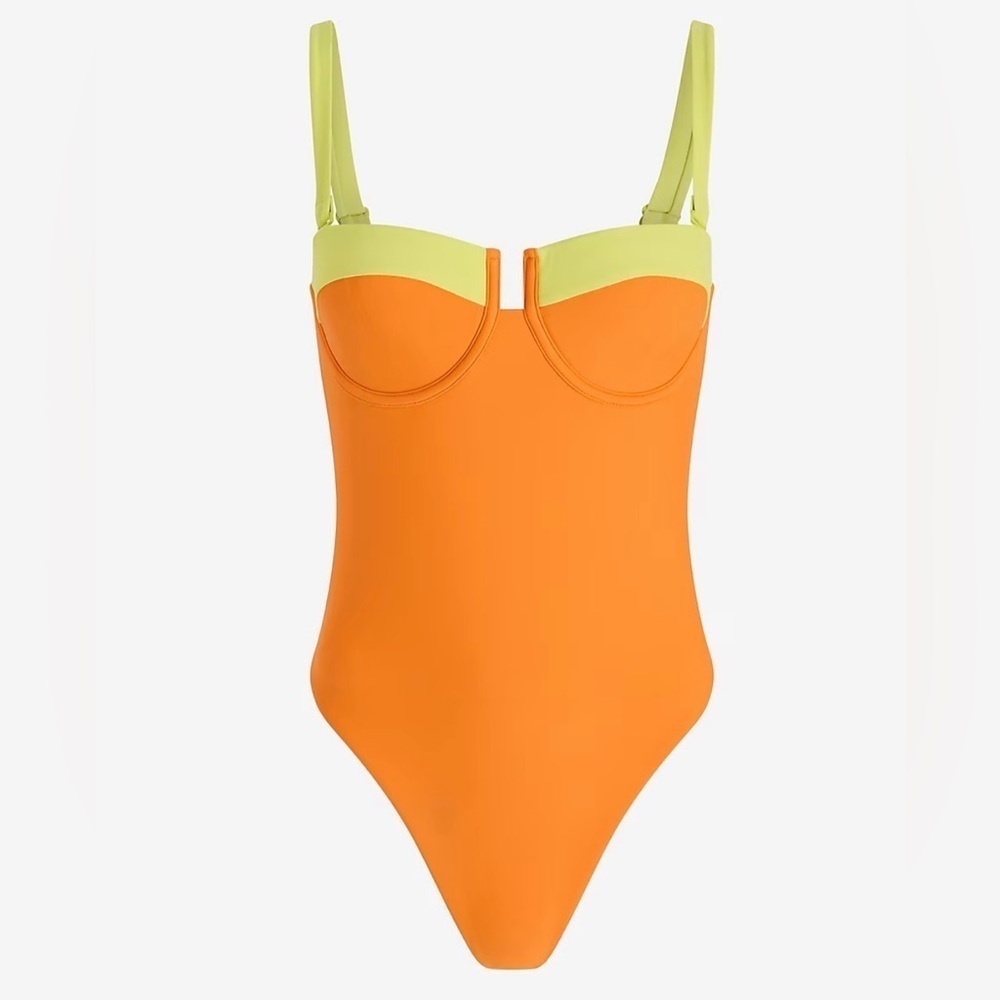 Express Color Block Balconette One Piece Swimsuit - Picture 5 of 9